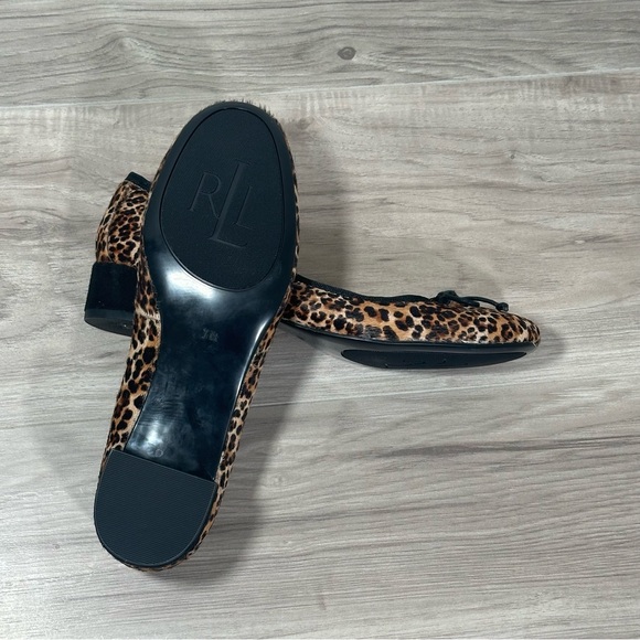 NEW RALPH LAUREN Abrion II Cheetah Print Calf Hair Round Toe Low Heel Pumps 7.5 - Picture 5 of 10